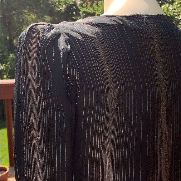 VGT long sleeve metallic gold midi dress. Size medium - Picture 6 of 16